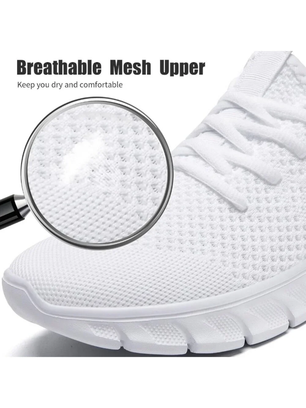 Men's Slip-On Running Sneakers - Lightweight Athletic Tennis Walking Shoes